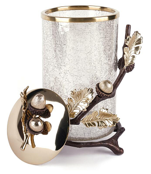 Банка для сыпучих продуктов Rhyton Oak 3230412 коричневый, золотой 15×22 см 