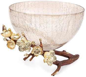 Чаша сервировочная Rhyton Marina 3230122 коричневый, золотой 23×15 см 