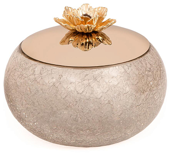Чаша с крышкой Rhyton Mehr 3230080 золотой 20×14 см 