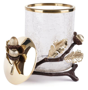 Банка для сыпучих продуктов Rhyton Oak 3230414 коричневый, золотой 14×18 см 