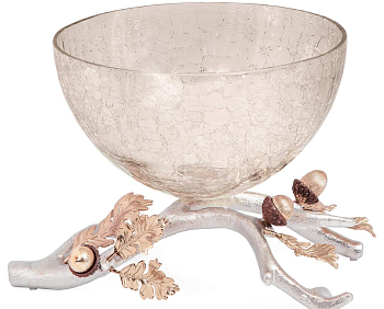 Чаша сервировочная Rhyton Oak 3230278 серебро 25×18 см 