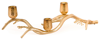 Подсвечник Rhyton Aragol 3030069 золотой 45×11 см 