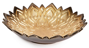 Чаша сервировочная Rhyton Maha 3222037 коричневый, золотой 28×7 см 