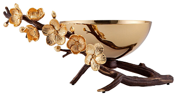Чаша сервировочная Rhyton Marina 3210117 коричневый, золотой 23×11 см 